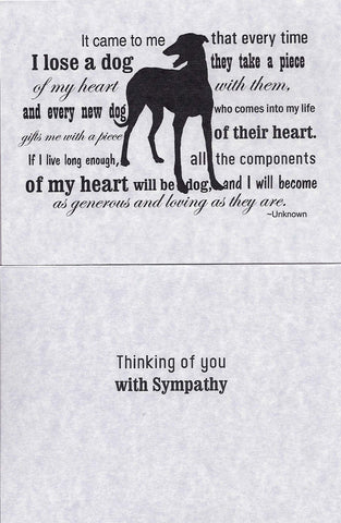 Greyhound Sympathy Card Assortment