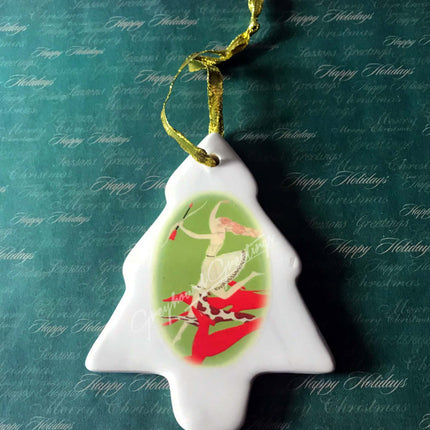 Porcelain Greyhound Ornament