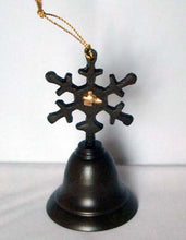 Load image into Gallery viewer, Bronze Bell Greyhound Snowflake Ornament
