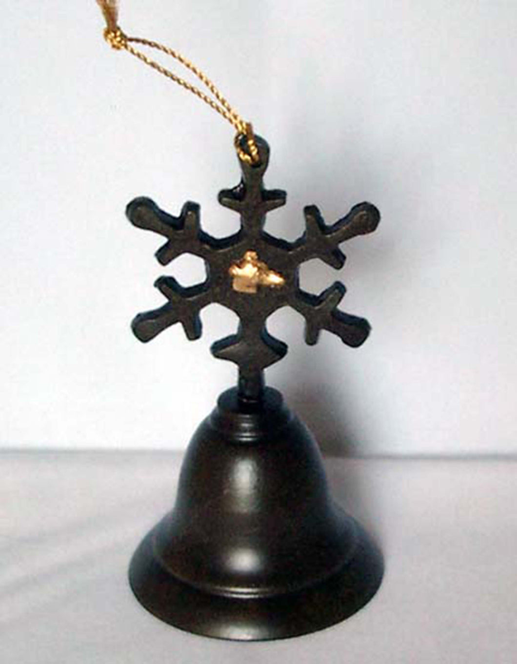 Bronze Bell Greyhound Snowflake Ornament