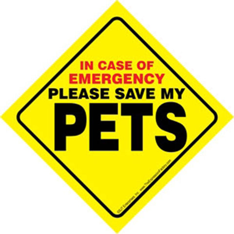 Pets Emergency Sign