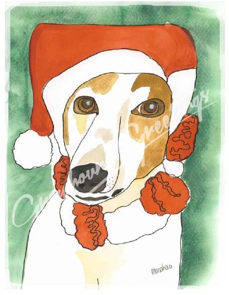 Greyhound Christmas Card Set