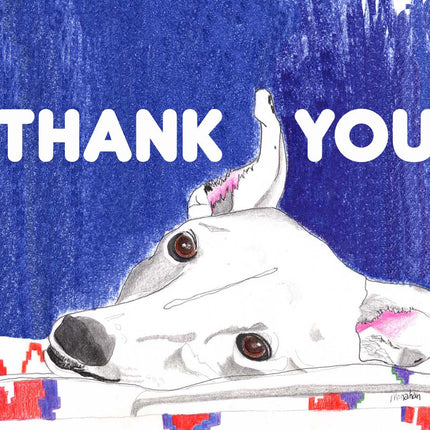 Greyhound Thank You Card
