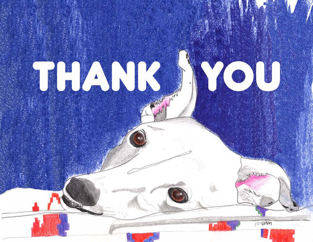 Greyhound Thank You Card