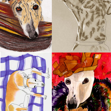 Greyhound Art Note Card Set