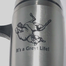 Load image into Gallery viewer, Greyhound Aluminum On-the-Go Sports Water Bottle 20 oz w Carabiner Clip
