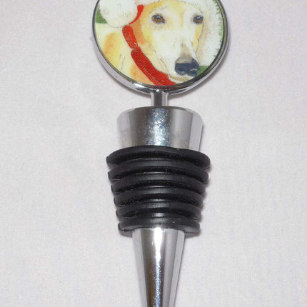Greyhound Santa Bottle Stopper