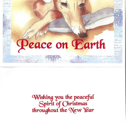 Greyhound Christmas Card