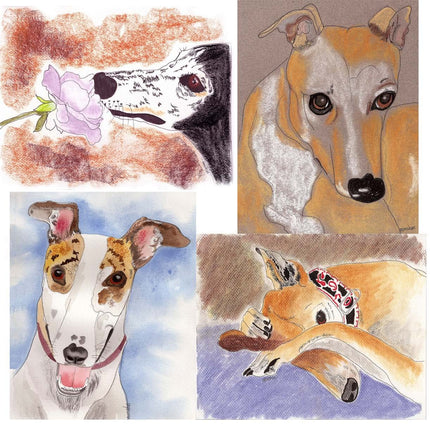 Greyhound Art Note Card Set