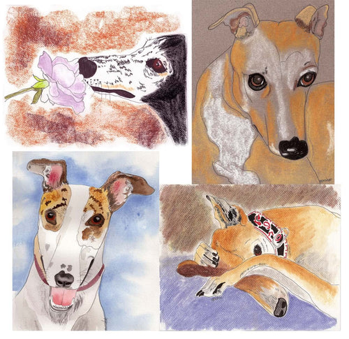 Greyhound Art Note Card Set