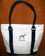 Load image into Gallery viewer, Greyhound Zipper Tote Bag
