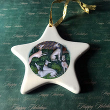 Load image into Gallery viewer, Ancient Dogs Porcelain Ornament, Greyhound Whippet Saluki IG
