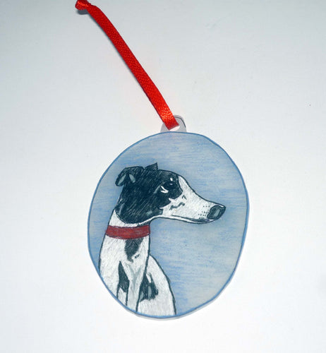 Handmade Greyhound Ornament