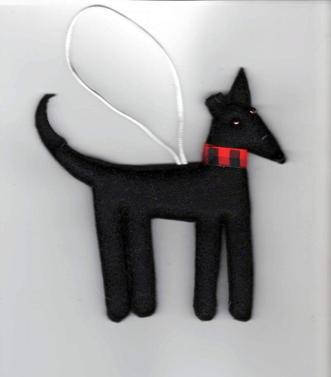 Felt Greyhound Ornament