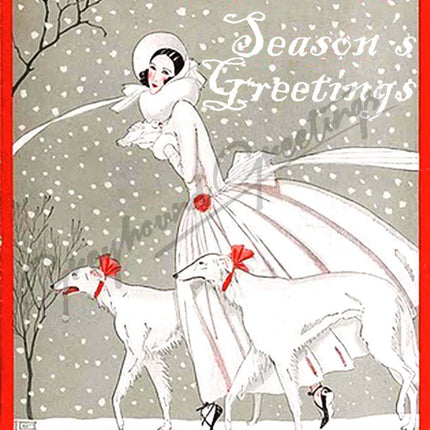 Greyhound Christmas Card Set