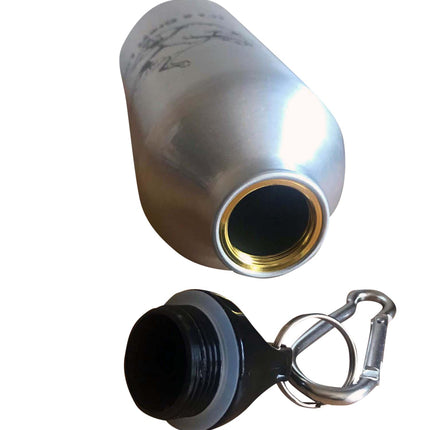 Greyhound Aluminum On-the-Go Sports Water Bottle 20 oz w Carabiner Clip