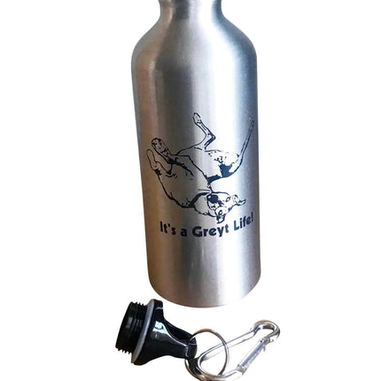 Greyhound Aluminum On-the-Go Sports Water Bottle 20 oz w Carabiner Clip