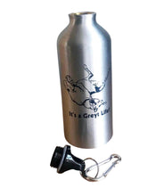 Load image into Gallery viewer, Greyhound Aluminum On-the-Go Sports Water Bottle 20 oz w Carabiner Clip
