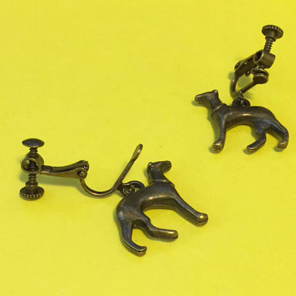 Greyhound Clip Earrings