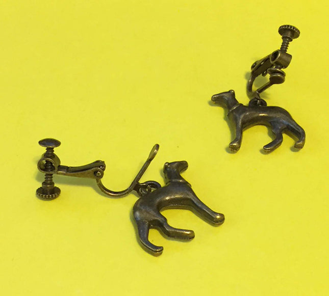 Greyhound Clip Earrings