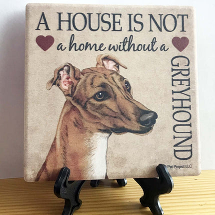 Greyhound Coaster with Easel