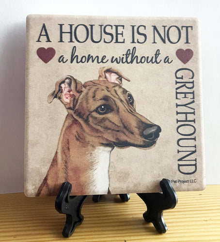 Greyhound Coaster with Easel