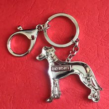 Load image into Gallery viewer, Greyhound Key Ring
