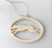 Load image into Gallery viewer, Wood Cutout Greyhound Ornament
