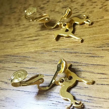 Greyhound Clip On Earrings