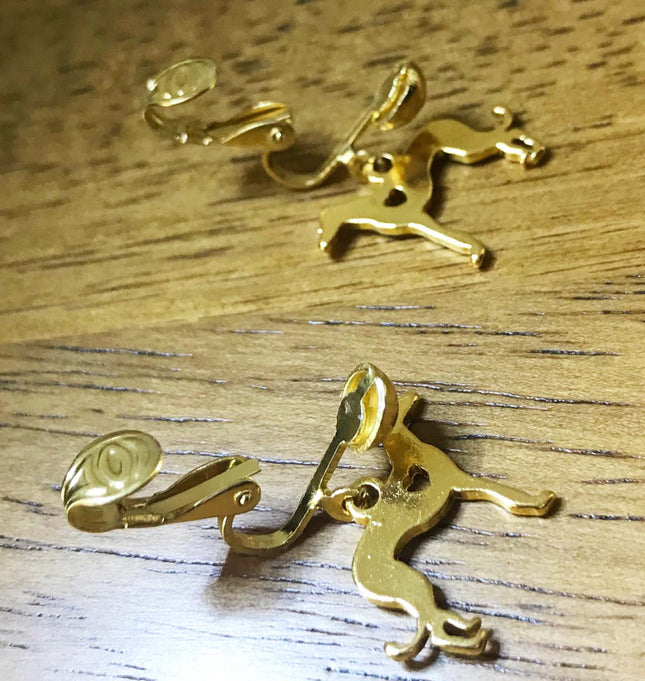 Greyhound Clip On Earrings