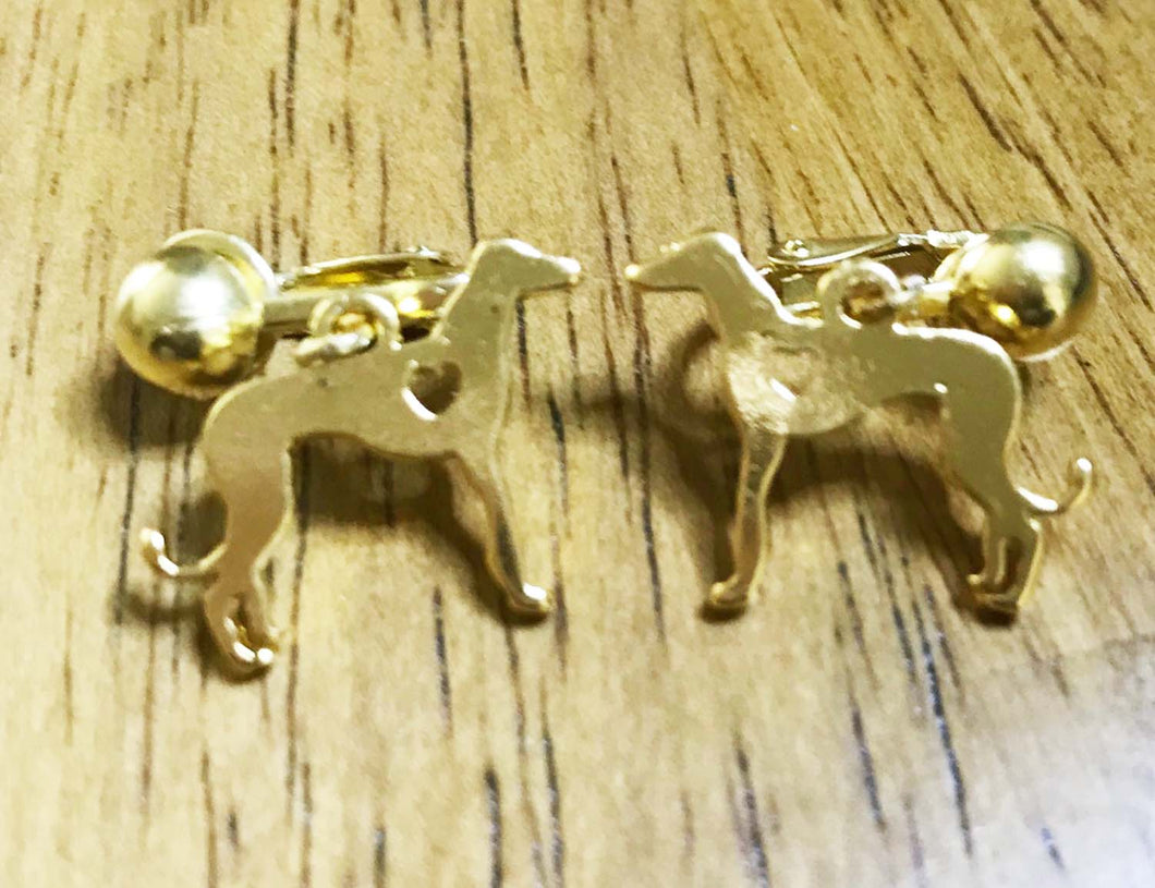 Greyhound Clip On Earrings