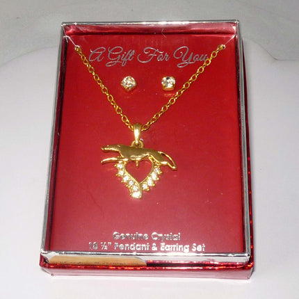 Greyhound Necklace and Earrings Set