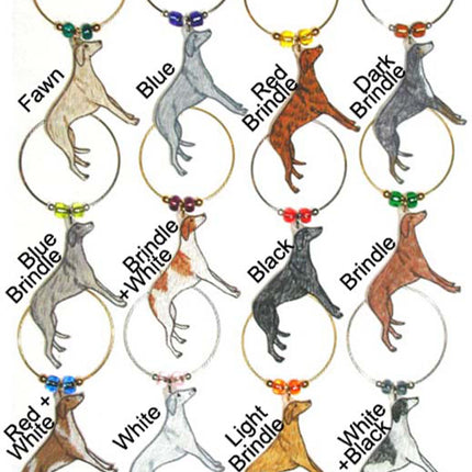 Greyhound Wine Charms