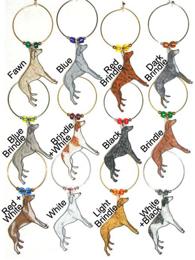 Greyhound Wine Charms