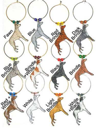 Greyhound Wine Charms