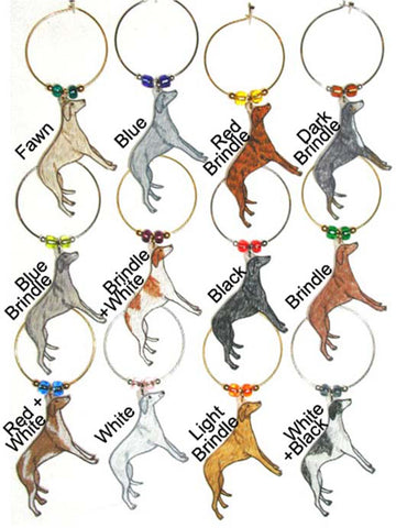 Greyhound Wine Charms