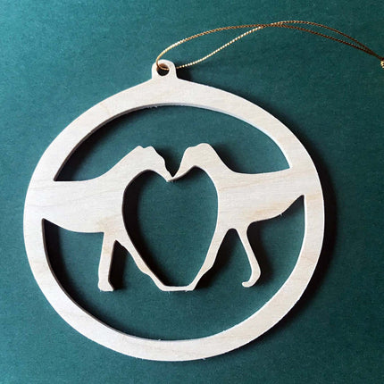 Wood Cutout Greyhound Ornament