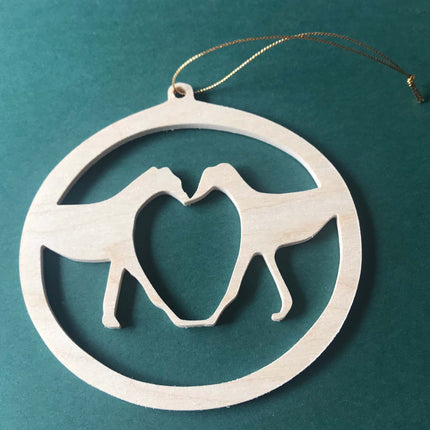 Wood Cutout Greyhound Ornament