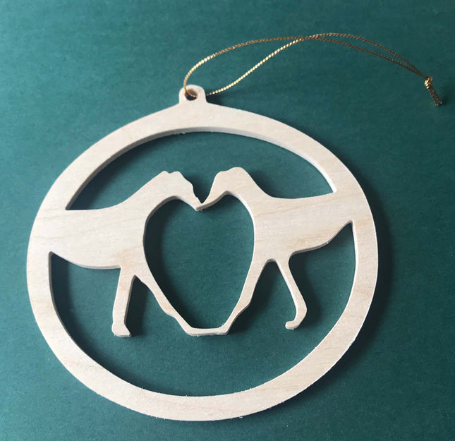 Wood Cutout Greyhound Ornament