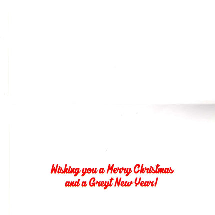 Wood Ornament Greyhound Christmas Card