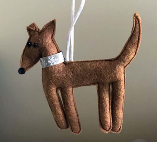 Felt Greyhound Ornament