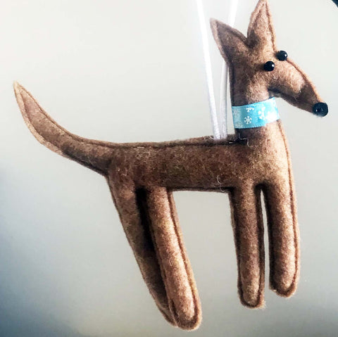 Felt Greyhound Ornament