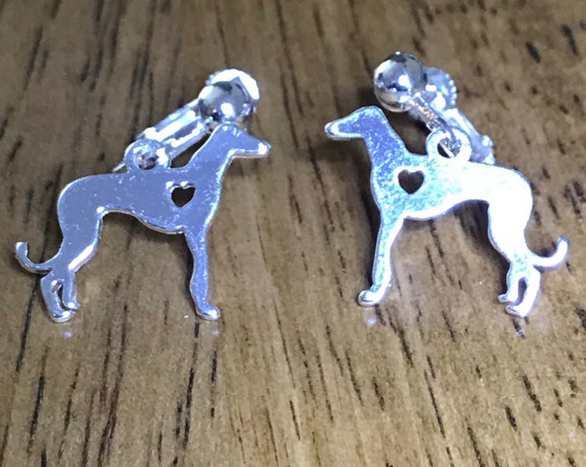 Greyhound Clip On Earrings