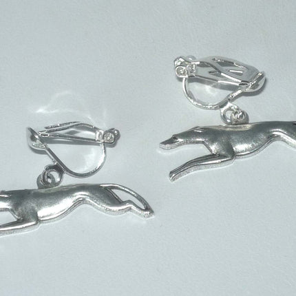 Greyhound Clip On Earrings
