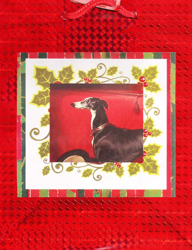 Greyhound Christmas Gift Wrap Bag