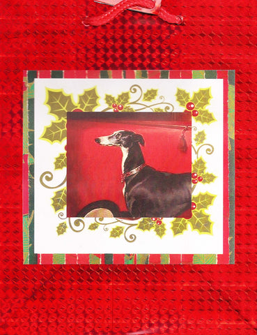 Greyhound Christmas Gift Wrap Bag
