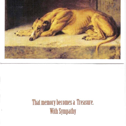 Greyhound Sympathy Card
