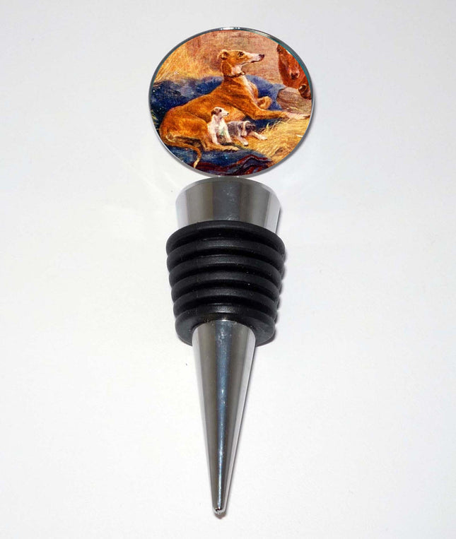 Greyhound Bottle Stopper