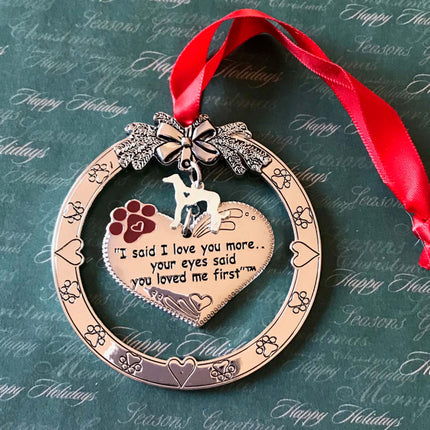 Loved Me First Paw Print Ornament